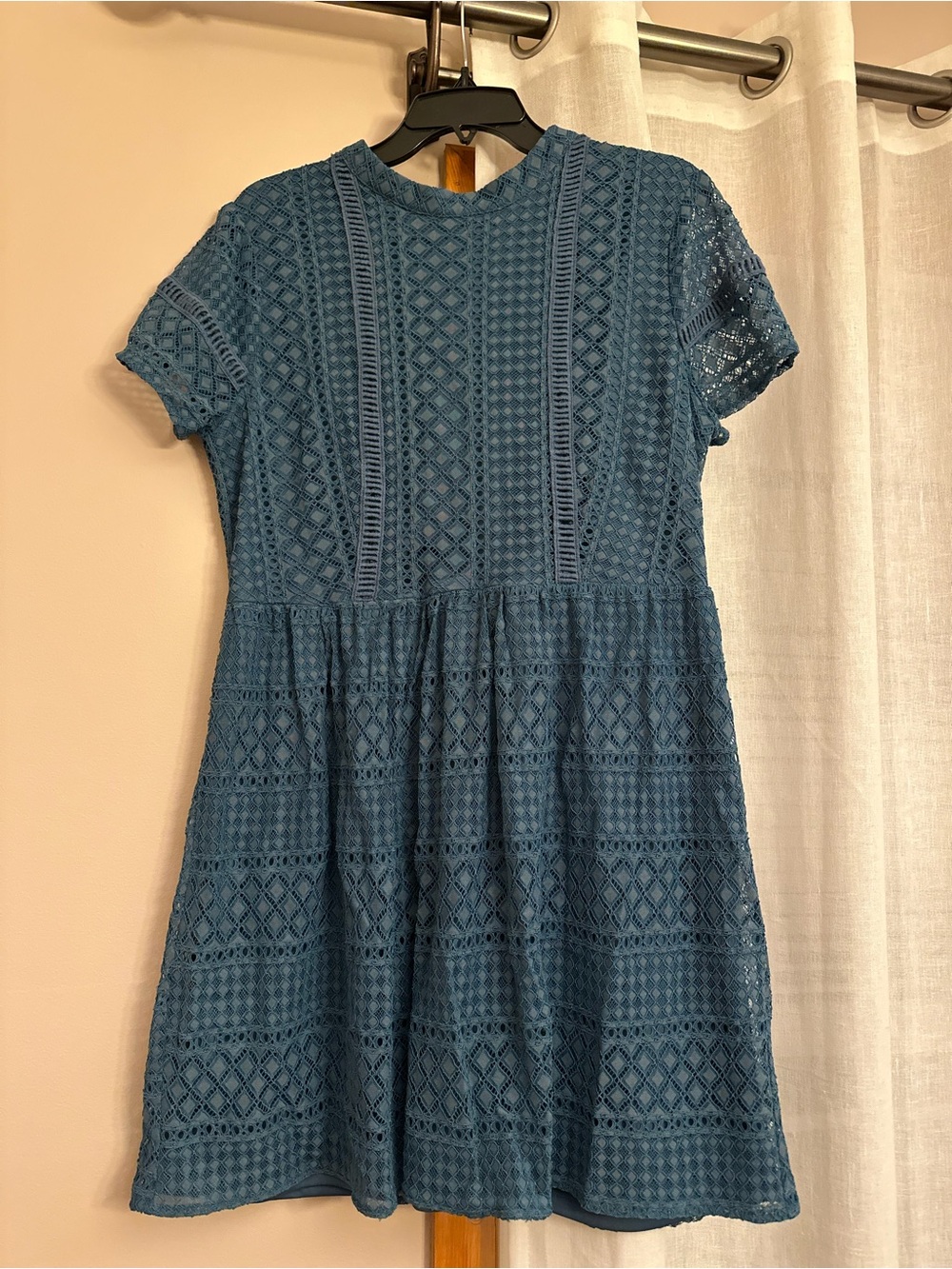 Francesca's Collections Teal Blue Lace Mini Dress - women’s XL